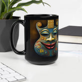 Dynamic Dunes Black Glossy Mug - Beyond T-shirts